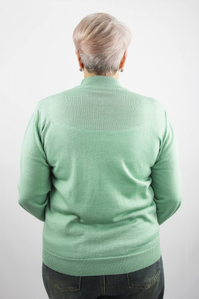 Модный прямой свитер из трикотажа в демисезон Полесье С3731-23 3С8784-Д43 170,176 серый_нефрит - фото 3