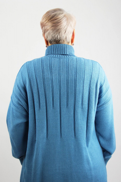 Платье из трикотажного полотна прямого фасона с воротником Полесье С4547-23 4С8799-Д43 164 атолл - фото 3