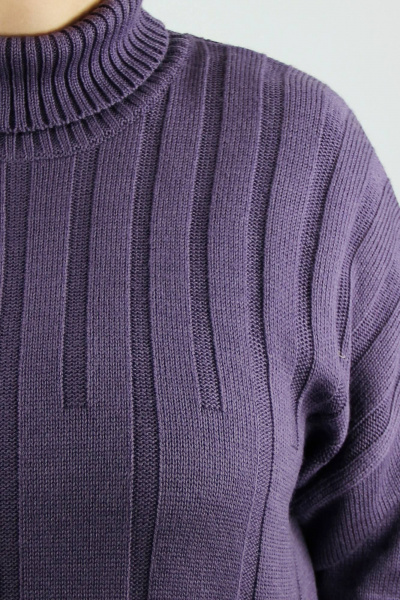 Платье из трикотажа с длинным рукавом и круглым вырезом Полесье С4547-23 4С8799-Д43 164 баклажан - фото 3