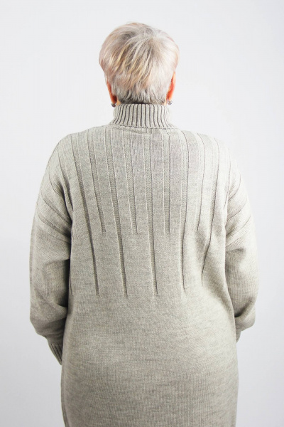 Платье из трикотажа с длинным рукавом и круглым вырезом Полесье С4547-23 4С8799-Д43 164 кофейный - фото 3