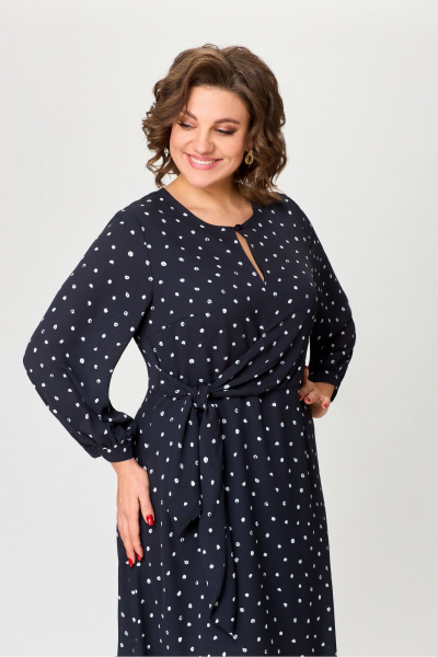 Платье из текстиля, свободный крой, демисезон, классический стиль DaLi 9397 чёрный - фото 3