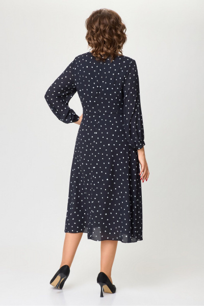 Платье из текстиля, свободный крой, демисезон, классический стиль DaLi 9397 чёрный - фото 2