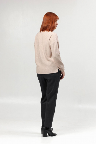 Классические брюки со стрелками для делового стиля Соджи 559 темно-серый - фото 5