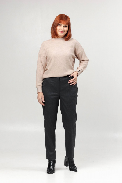 Классические брюки со стрелками для делового стиля Соджи 559 темно-серый - фото 4