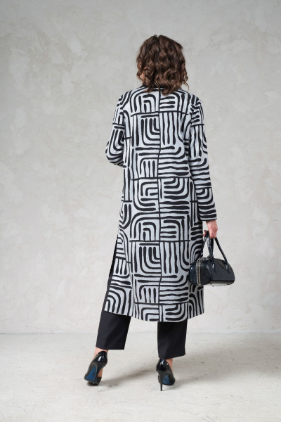 Демисезонный трикотажный кардиган на запах с разрезами Avanti 1680 - фото 3