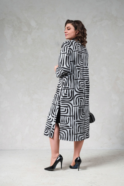 Демисезонный трикотажный кардиган на запах с разрезами Avanti 1680 - фото 2