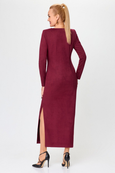 Платье нарядное из трикотажа с вытачками и молнией Svetlana-Style 1967 бордовый - фото 2