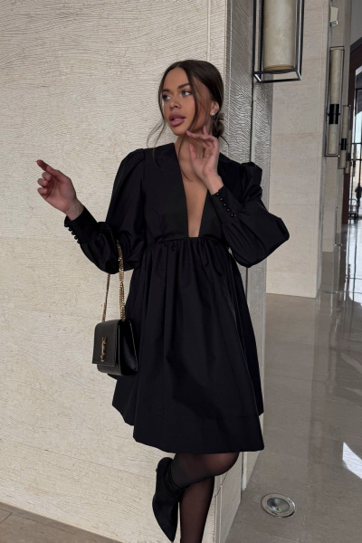 Платье из плотной ткани с эффектом нарядного повседневного образа O.N.E.Gold 8PL - фото 6