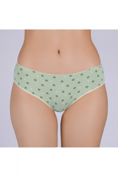 Трусы хлопковые гладкие с эластичным поясом Verally 102-2 цветик - фото 1