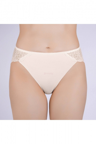Трусы из эластичного полотна с кружевным задником Verally 1038-4 селена - фото 1