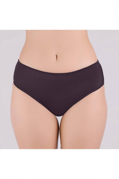 Трусы гладкие эластичные для ежедневного комфорта Verally 1076-2 эспрессо - фото 1
