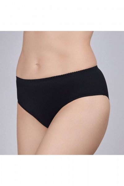 Трусы черные гладкие из эластичного полотна Verally 1076-4 черный - фото 3