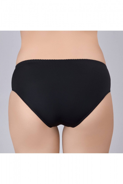 Трусы черные гладкие из эластичного полотна Verally 1076-4 черный - фото 2