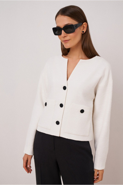 брюки черные прямые на каждый день из текстиля BURVIN 9590-11 - фото 1