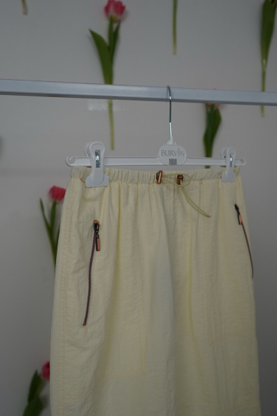 Желтые летние брюки из текстиля для стильных повседневных образов BURVIN 9459-11 1 - фото 2