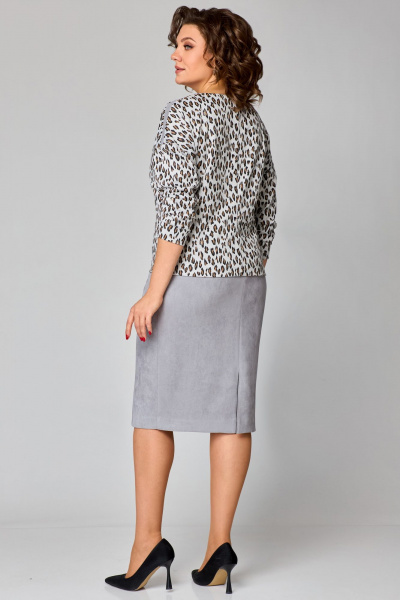 Туника, юбка Мишель стиль 1239 серый - фото 2