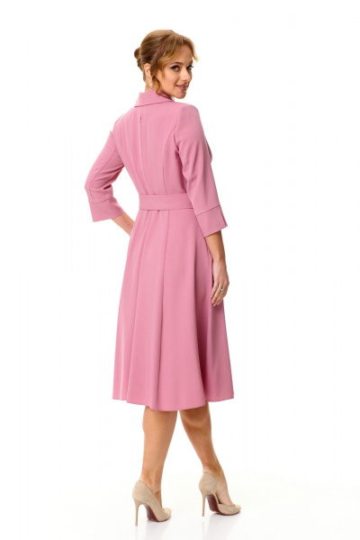 Платье полуприлегающего силуэта из костюмной ткани T&N 7566 розовый_клевер - фото 5