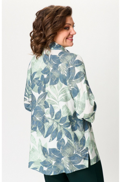 Блуза прямого силуэта с накладными карманами БелЭльСтиль 408-3_10_22 мята - фото 4