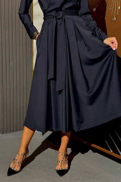 Платье из тонкой полушерсти с эффектом для вечерних образов O.N.E.Gold 130PL - фото 8