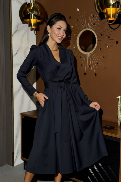 Платье из тонкой полушерсти с эффектом для вечерних образов O.N.E.Gold 130PL - фото 5