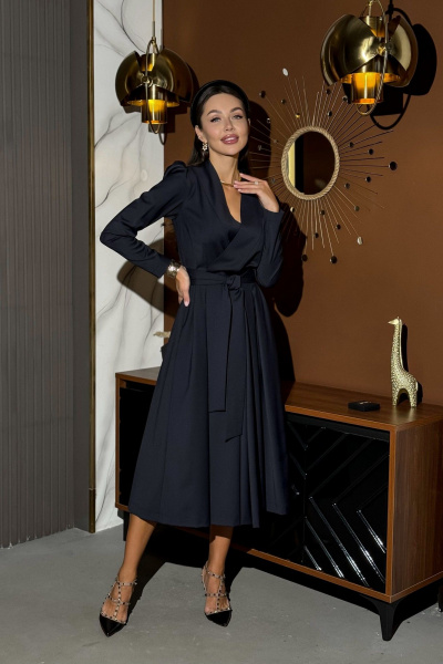 Платье из тонкой полушерсти с эффектом для вечерних образов O.N.E.Gold 130PL - фото 4