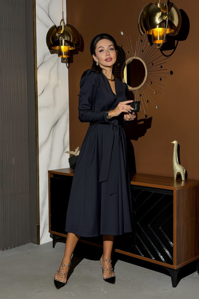 Платье из тонкой полушерсти с эффектом для вечерних образов O.N.E.Gold 130PL - фото 2