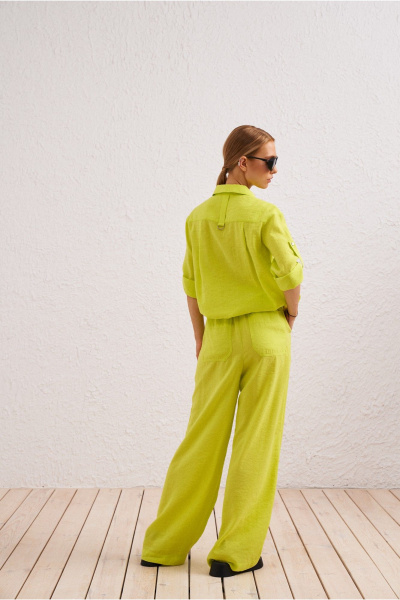 Блуза желтая стильная на лето из текстиля BURVIN 9509-51 - фото 4