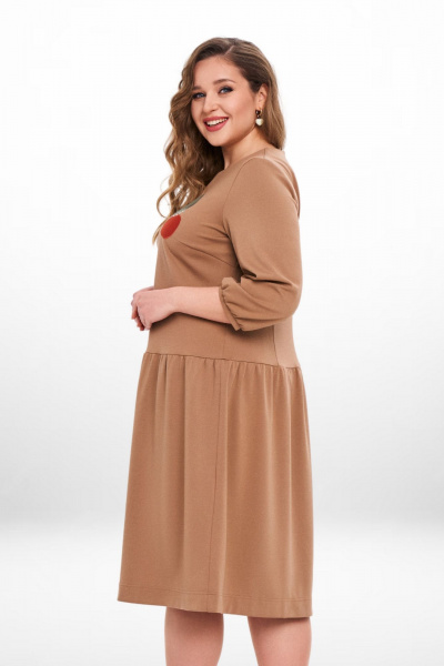 Платье Ramonki 2136 коричневый - фото 2