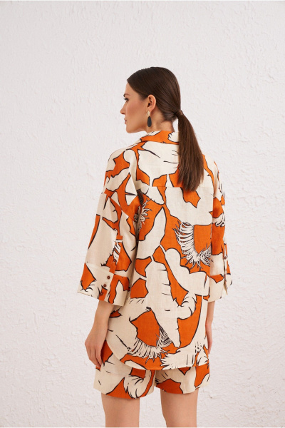 Блуза мультиколор яркая на лето из текстиля BURVIN 9537-51 - фото 4