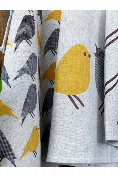 Льняной набор кухонных полотенец с изображением птиц для дома Belaruski Len 24С27-ШР/р.п./фкор/к. 365 1 Гомон - фото 5