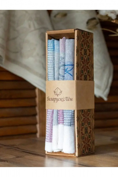 Набор из 4 льняных полотенец, бежевые, гипоаллергенные Belaruski Len 22С160-ШР/фкор./к. 334 0 Василиса - фото 1