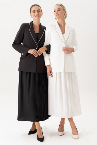 Жакет и плиссированная юбка элегантный комплект Urs 24-363-1 - фото 5