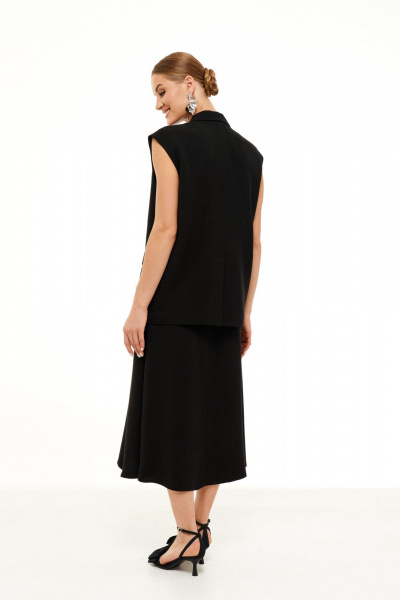 Черный демисезонный жилет свободного кроя Prestige 4913/1 черный - фото 7