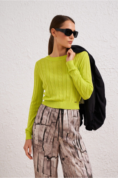 брюки бежевые прямые на каждый день из текстиля BURVIN 9579-11 - фото 7