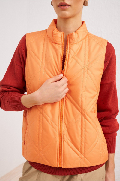 Летний плащёвый оранжевый жилет для ярких образов BURVIN 9583-76 - фото 1