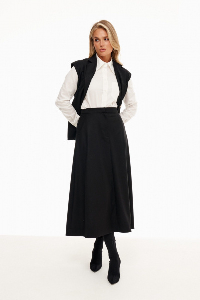 Черная юбка-карандаш на притачном поясе Prestige 5211 черный - фото 2