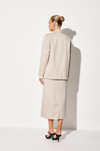 Брюки и жилет прямого силуэта из текстиля Prestige 5241 светло-бежевый - фото 4