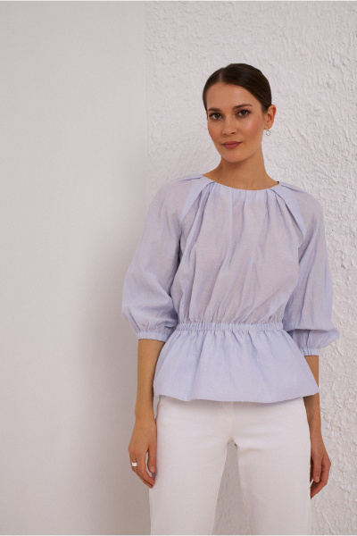 брюки белые из хлопка на каждый день из текстиля BURVIN 9610-11 - фото 7