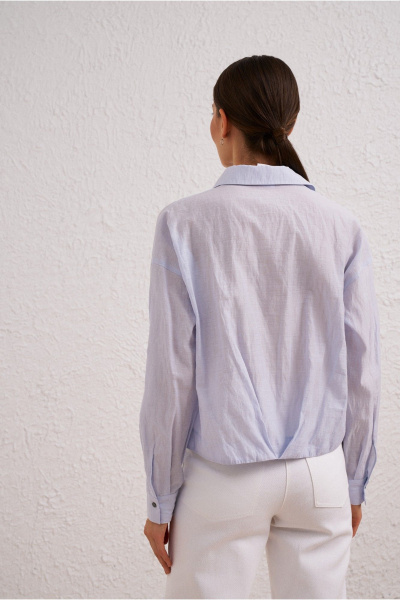 брюки белые из хлопка на каждый день из текстиля BURVIN 9610-11 - фото 6