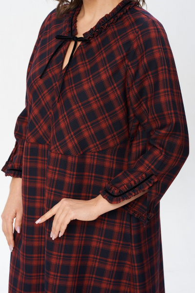 Платье А-силуэта с подрезами и рюшами Avenue 0136 - фото 8