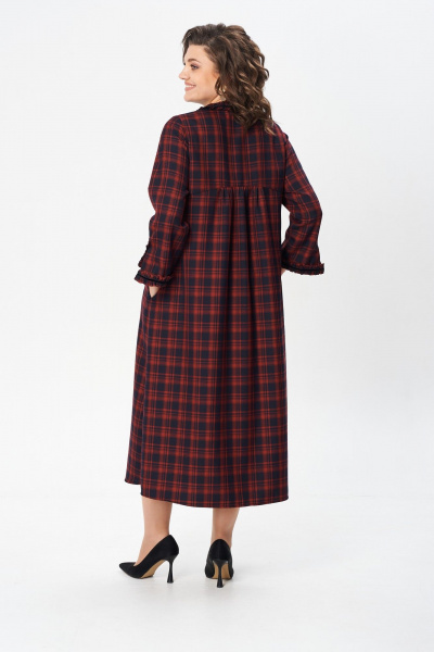 Платье А-силуэта с подрезами и рюшами Avenue 0136 - фото 6