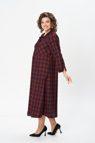 Платье А-силуэта с подрезами и рюшами Avenue 0136 - фото 4