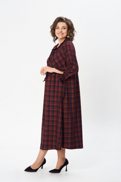 Платье А-силуэта с подрезами и рюшами Avenue 0136 - фото 3