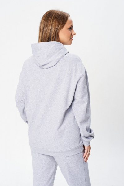 Комплект спорт-шик из костюма с жилеткой и брюками Диомант 2025 серый - фото 13