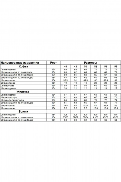 Комплект спорт-шик из костюма с жилеткой и брюками Диомант 2025 серый - фото 6