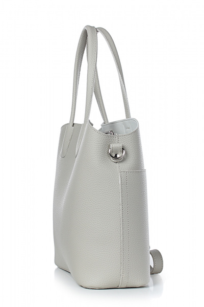 Бежевая экокожаная сумка на три отделения для повседневности Galanteya 11824.24с837к45 бежевый_т. - фото 3