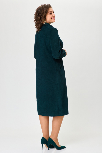 Платье демисезонное вельветовое с рельефами и карманами Svetlana-Style 2047 изумруд - фото 2