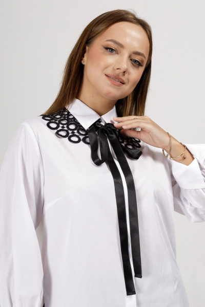 Съемный кружевной воротник для изящных и женственных образов Condra 19025 черный - фото 8