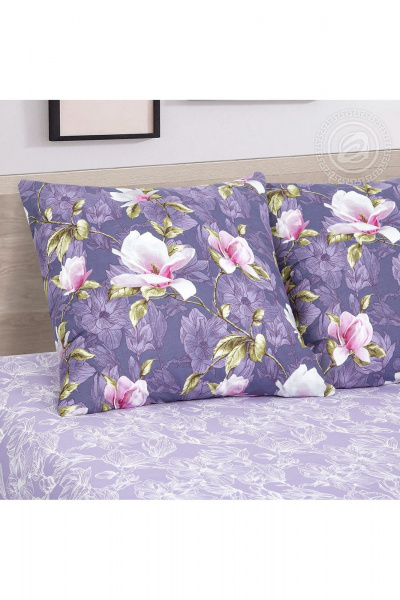 Постельный комплект из бязи с наволочками фиолетовый на Евро АРТПОСТЕЛЬ 509 романс - фото 2