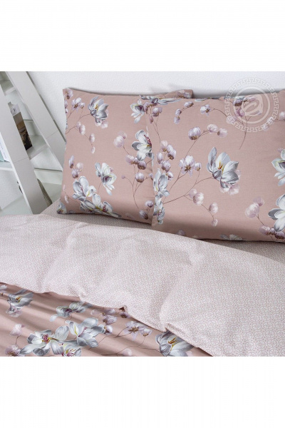 Комплект постельного белья Премиум из бязи розовый на Евро АРТПОСТЕЛЬ 514 магнолия - фото 2